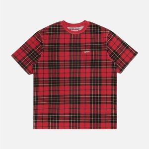 Supreme plaid pocket tee. Size XL